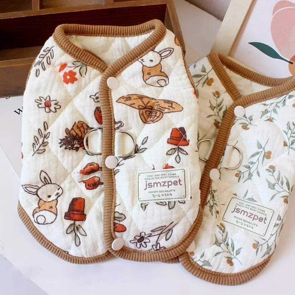 Rabbit Print Pet Jacket