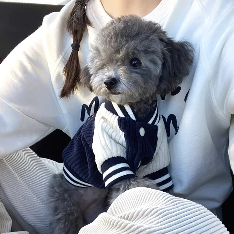 Embroidered Pet Varsity Jacket