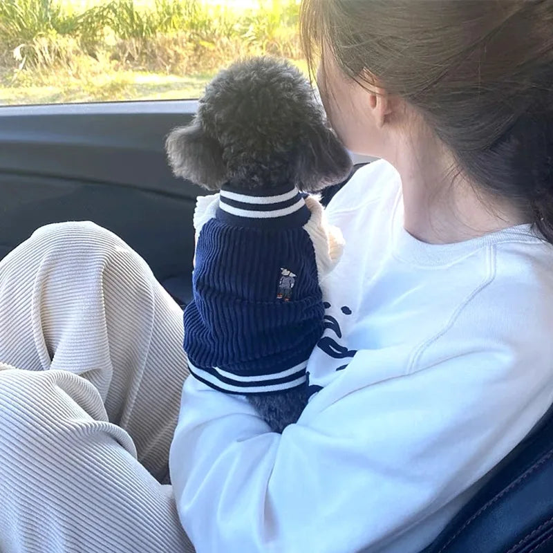 Embroidered Pet Varsity Jacket