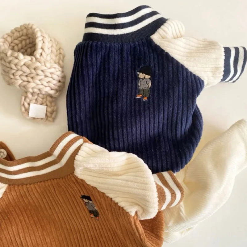 Embroidered Pet Varsity Jacket
