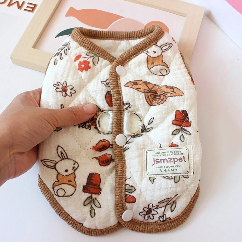 Rabbit Print Pet Jacket