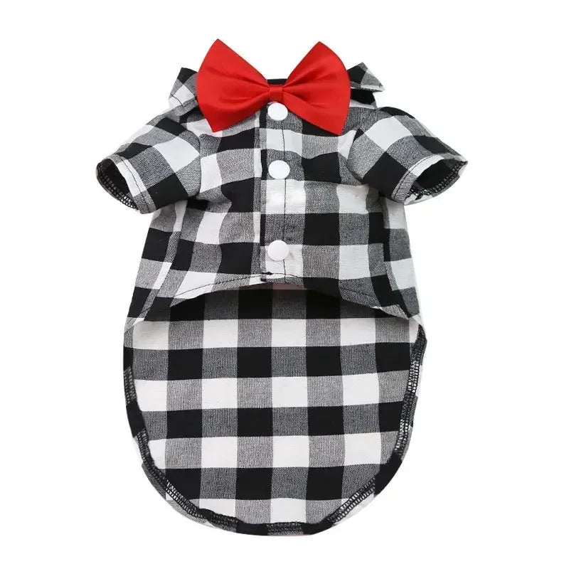 Plaid Dog Dress Shirt